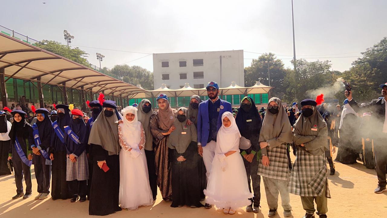 Student leaders posing at a school event