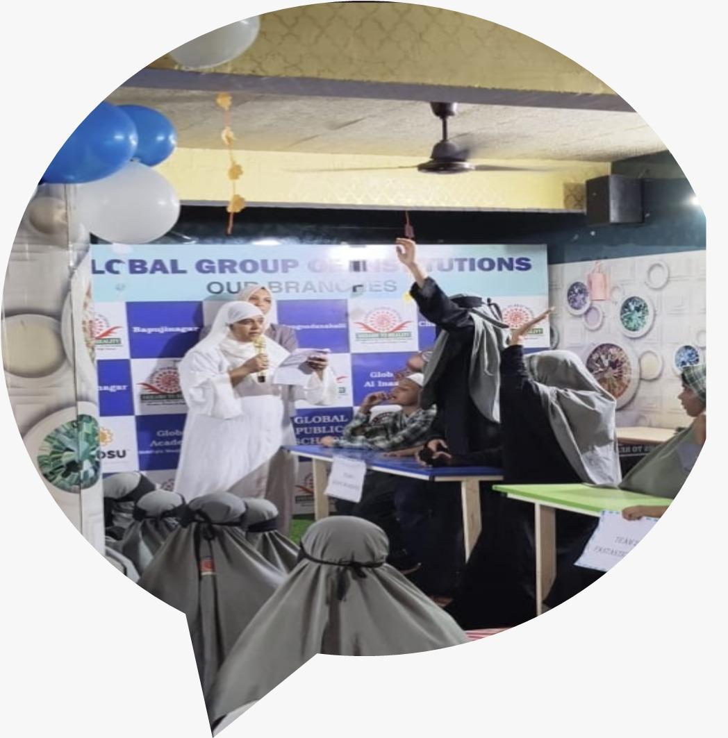 Students at a classroom activity event