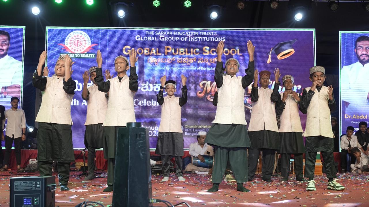 Boys perform at the annual day celebration