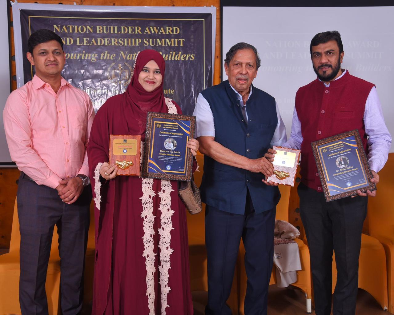 Leaders honoured at a Nation Builder award summit