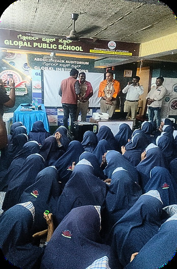 Students seated in the school auditorium